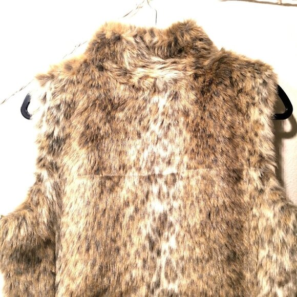 Banana Republic Women's M Fuzzy Furry Brown Vest - Picture 8 of 10